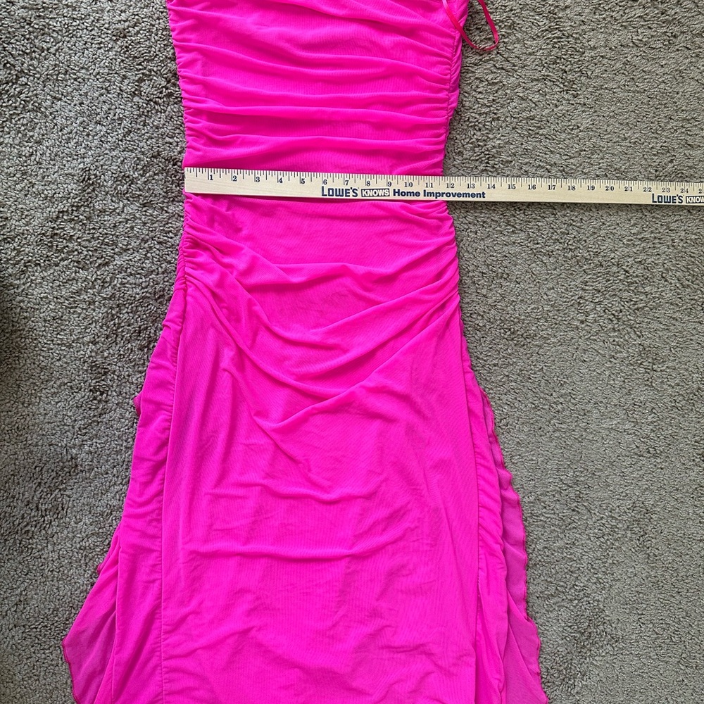 Elegant Pink Strapless Dress - Picture 7 of 8